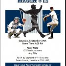 New York Yankees Colored Birthday Party Invitation