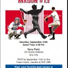 Philadelphia Phillies Colored Birthday Party Invitation