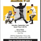 Pittsburgh Pirates Colored Birthday Party Invitation
