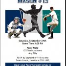 Seattle Mariners Colored Birthday Party Invitation