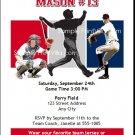 St Louis Cardinals Colored Birthday Party Invitation