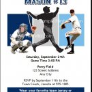 Tampa Bay Rays Colored Birthday Party Invitation