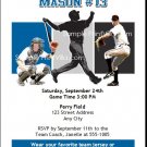 Toronto Blue Jays Colored Birthday Party Invitation