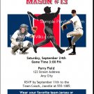 Cleveland Indians Colored Birthday Party Invitation