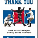 Los Angeles Dodgers Colored Baseball Thank You Cards