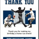 New York Yankees Colored Baseball Thank You Cards