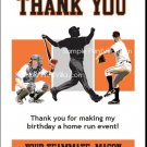 San Francisco Giants Colored Baseball Thank You Cards