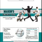 Florida Marlins Colored Baseball Candy Bar Wrapper
