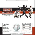 Houston Astros Colored Baseball Candy Bar Wrapper