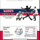 Los Angeles Angels Colored Baseball Candy Bar Wrapper