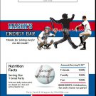 Los Angeles Dodgers Colored Baseball Candy Bar Wrapper