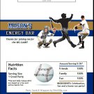 Milwaukee Brewers Colored Baseball Candy Bar Wrapper