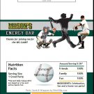 Oakland Athletics Colored Baseball Candy Bar Wrapper