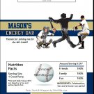 San Diego Padres Colored Baseball Candy Bar Wrapper