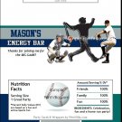 Seattle Mariners Colored Baseball Candy Bar Wrapper