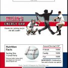 St Louis Cardinals Colored Baseball Candy Bar Wrapper