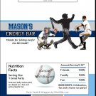Tampa Bay Rays Colored Baseball Candy Bar Wrapper