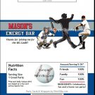 Texas Rangers Colored Baseball Candy Bar Wrapper