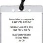 Camping VIP Pass Invitation