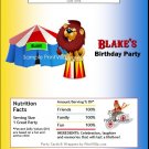 Circus Candy Bar Wrapper
