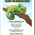 Lizard Iguana Birthday Party Invitation