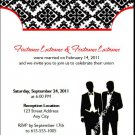 Black & White Gay Wedding Reception Card 5x7 Flat