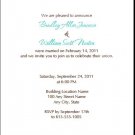 Chocolate Tiffany Squares Gay Wedding Reception Card 5x7 Flat