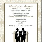 Bone Class Act Gay Wedding Reception Card 5x7 Flat