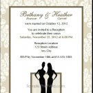 Bone Class Act Lesbian Wedding Reception Card 5x7 Flat