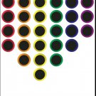 Circular Rainbow Wedding Reception Card