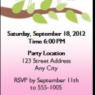 Birds in Love Lesbian Wedding Reception Ticket Invitation