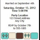 Chocolate Tiffany Squares Gay Wedding Reception Ticket Invitation