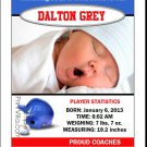 Baseball Slugger Birth or Adoption Announcement