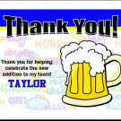 Beer Mug Baby Shower Thank You Card