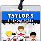 Boy Rock Band Blue Backstage Pass Invitations