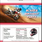 Dirtbike Race Red Candy Bar Wrapper