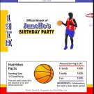 Basketball Girl Candy Bar Wrapper