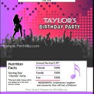 Concert Guitarist Female Candy Bar Wrapper
