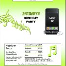 MP3 Player Candy Bar Wrapper