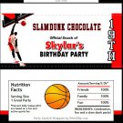 Basketball Dunk Red Candy Bar Wrappers