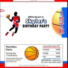 Basketball Red Blue Candy Bar Wrappers