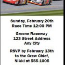 Daytona 500 Party Ticket Invitation Blue