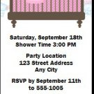 Nursery Time Pink Baby Shower Ticket Invitation