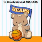 Basketball Teddy Bear Baby Shower Ticket Blunge
