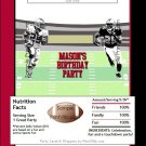 Falcons Colored Football Candy Bar Wrapper