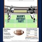Broncos Colored Football Candy Bar Wrapper