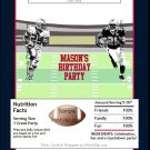 Texans Colored Football Candy Bar Wrapper