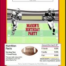 Chiefs Colored Football Candy Bar Wrapper