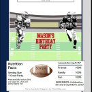 Patriots Colored Football Candy Bar Wrapper