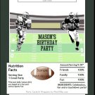 Jets Colored Football Candy Bar Wrapper
